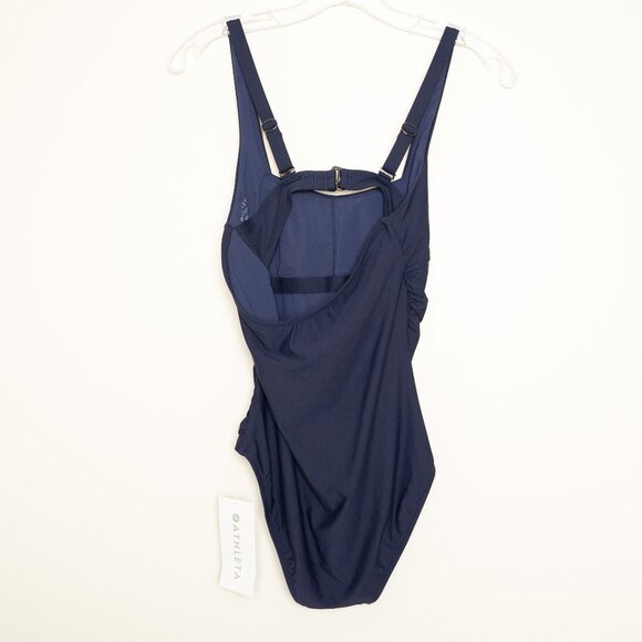 🚨 Athleta Square Neck One Piece Swimsuit Navy Blue - Picture 5 of 11